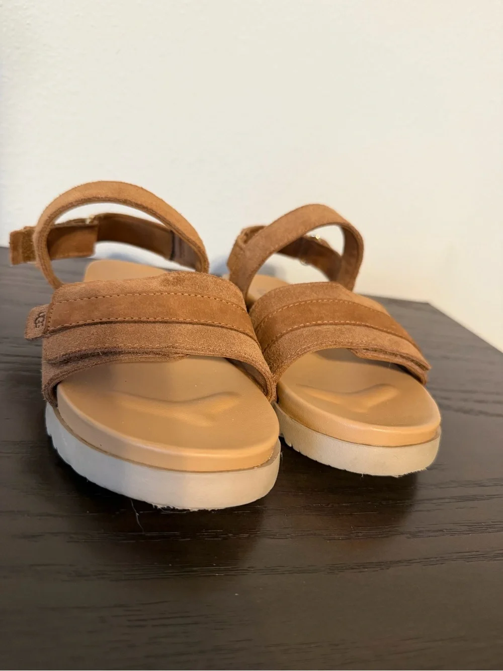 Kids Brown Suede Adjustable Strap Sandals